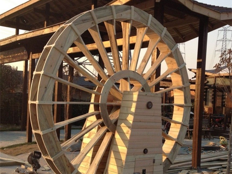 內江碳化木水車施工現(xiàn)場